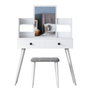 Hanah Home BJ102-2235 Mesa de Maquillaje Blanca 103x111.8x40 cm