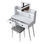 Hanah Home BJ102-2235 Mesa de Maquillaje Blanca 103x111.8x40 cm