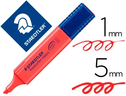 Staedtler Textsurfer Classic Marcador Fluorescente Rojo (Set de 10)