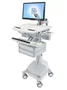 Ergotron StyleView Carro multimedia con brazo LCD, 2 cajones, Aluminio/Gris/Blanco