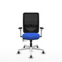 PIQUERAS Y CRESPO Silla de oficina Zulema con mecanismo Sincro/Traslack, Azul y Negro