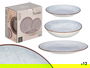 Vessia Vajilla Porcelana Gris 12 Piezas 25x25x16.5 cm (Set de 2)