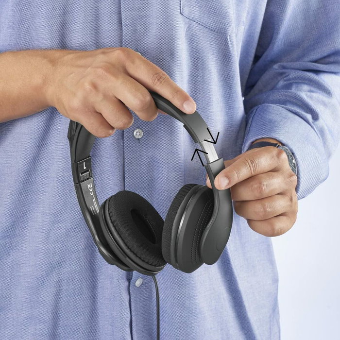 Headset hama hs-usb300 v2 usb estero cable 2m color negro