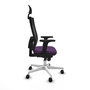 PIQUERAS Y CRESPO Silla de oficina Horna con Mecanismo Sincro, Morado y Negro