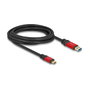 DeLOCK Cable USB Tipo-A a USB Tipo-C™ 3 m Rojo Metal