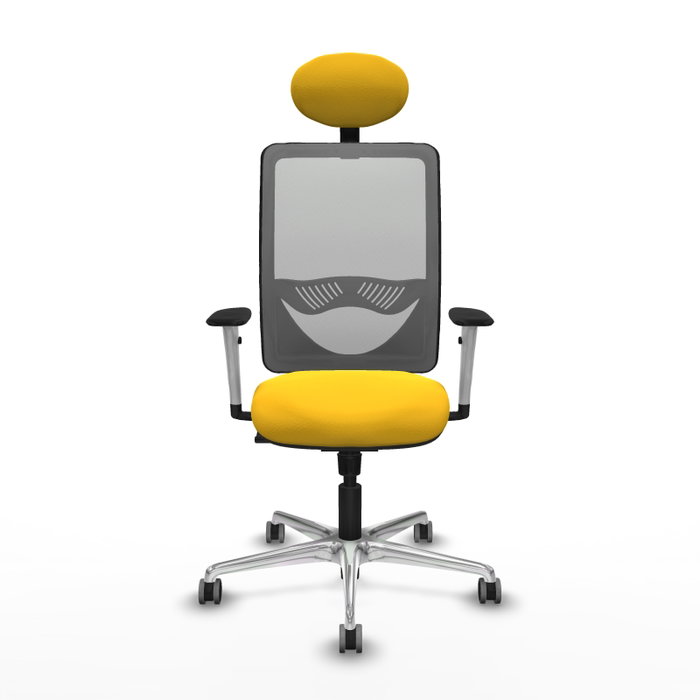 PIQUERAS Y CRESPO Silla de oficina Zulema con mecanismo Sincro, Amarillo y Gris PIQUERAS Y CRESPO Silla de oficina Zulema con mecanismo Sincro, Amarillo y Gris