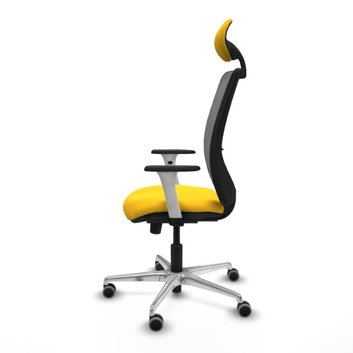 PIQUERAS Y CRESPO Silla de oficina Zulema con mecanismo Sincro, Amarillo y Gris PIQUERAS Y CRESPO Silla de oficina Zulema con mecanismo Sincro, Amarillo y Gris