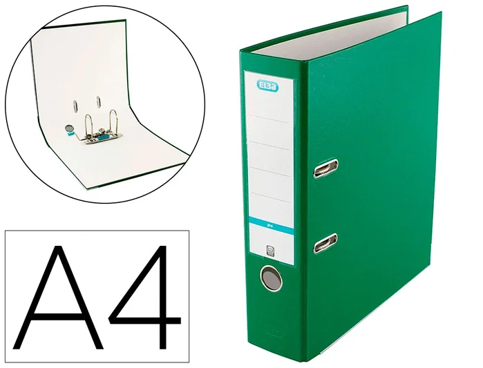 Elba Archivador de Palanca Top Carton A4 Verde Lomo 80 mm Elba Archivador de Palanca Top Carton A4 Verde Lomo 80 mm