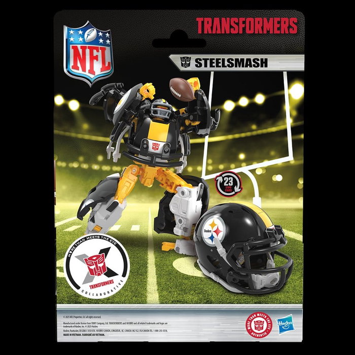 Transformers x NFL Figura Pittsburgh Steelers: Steelsmash 14 cm