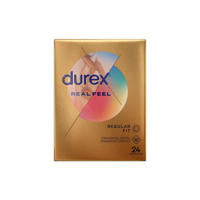 Durex Real Feel Preservativos, 24 Unidades, Lubricados