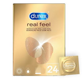Durex Real Feel Preservativos, 24 Unidades, Lubricados