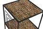 DKD Home Decor Estanteria Balines Negro Natural Metal Fibra 35 x 98 x 35 cm