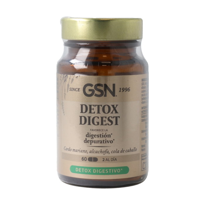 GSN Detox Digest 600 mg 60 Cápsulas Glutation GSH Complemento Alimenticio GSN Detox Digest 600 mg 60 Cápsulas Glutation GSH Complemento Alimenticio