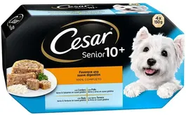 Cesar Comida Húmeda para Perros Senior Multipack con Carne en Salsa, Lata 150 gr, Caja de 6 Unidades