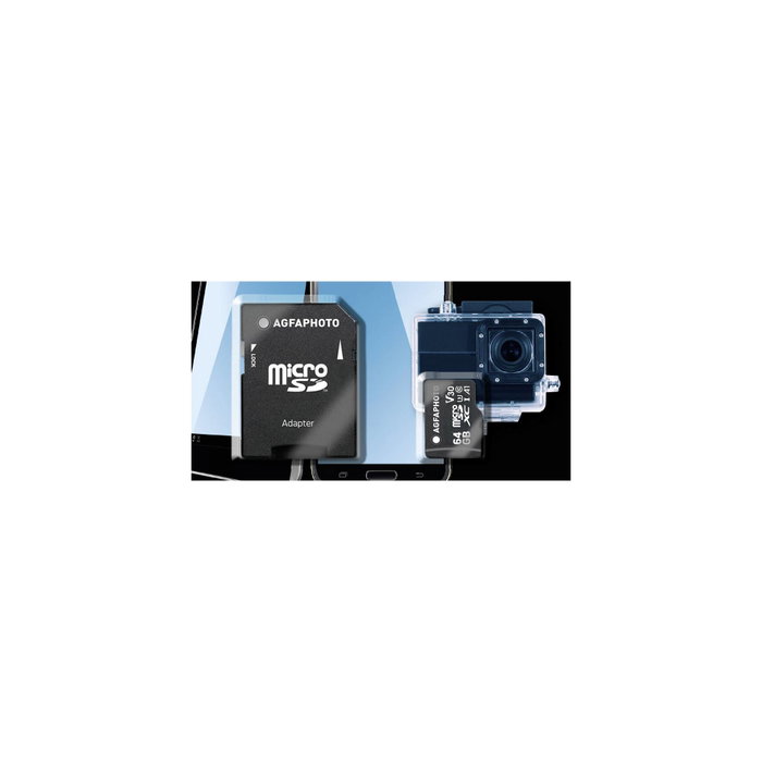 AgfaPhoto MicroSDXC UHS-I 64GB con Adaptador