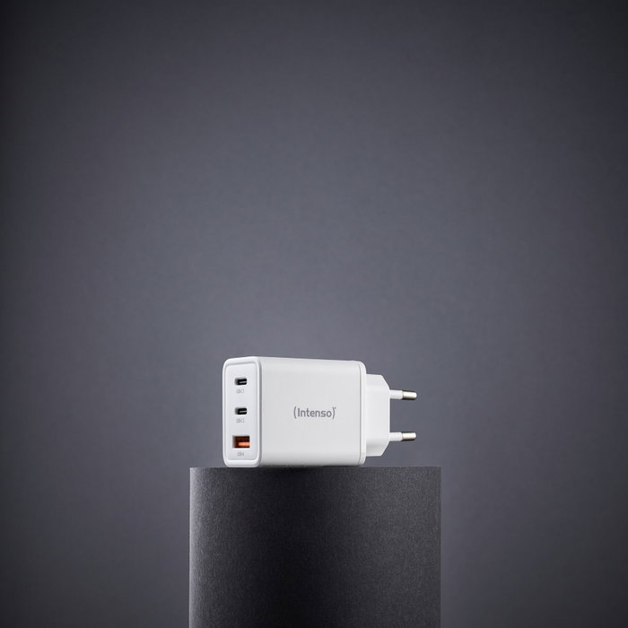 Intenso Power Adapter W65ACC GaN 65W 2x USB-C 1x USB-A Blanco