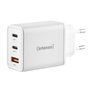 Intenso Power Adapter W65ACC GaN 65W 2x USB-C 1x USB-A Blanco