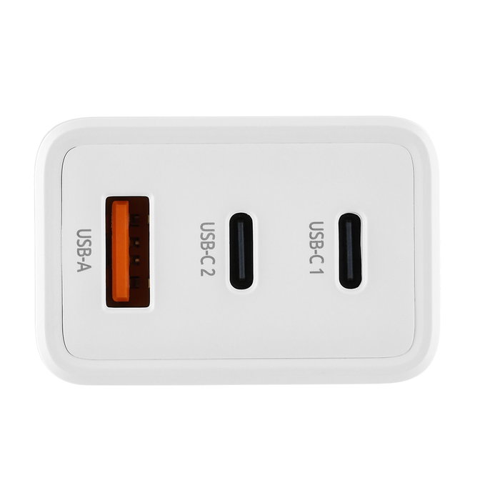 Intenso Power Adapter W65ACC GaN 65W 2x USB-C 1x USB-A Blanco