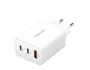 Intenso Cargador de Pared 65W GAN POWER ADAPTER 1x USB-A y 2x USB-C para Carga Rápida PD 3.0 PPS QC 4.0 - Universal, Blanco, 7806512 / W65ACC1XUSB-A2XUSB-C