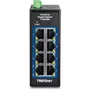 TRENDNET Switch No Administrado TI-GLC80 8 Puertos Gigabit Ethernet (10/100/1000) Negro - Full Duplex, Montaje en Pared y Carril DIN, Capacidad de Conmutación 16 Gbit/s