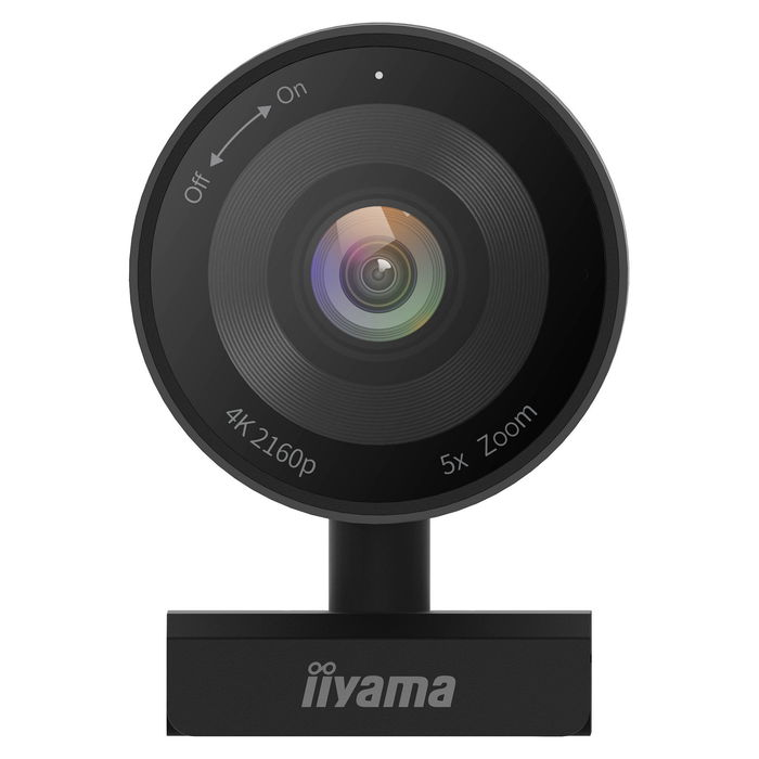iiyama UC-CAM10PRO-1 Cámara Web 4K Ultra HD UHD 120° Zoom Digital 5x USB-C a USB-A con 2 Micrófonos Integrados - Negro