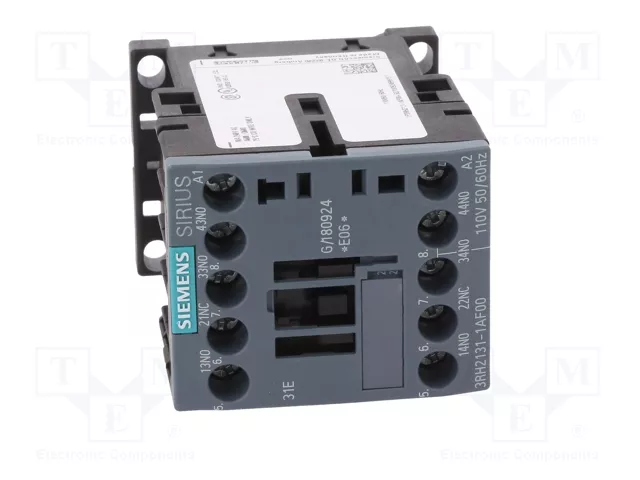 SIEMENS 3RH2131-1AF00 Contactor 4-polar 110VAC 10A S00