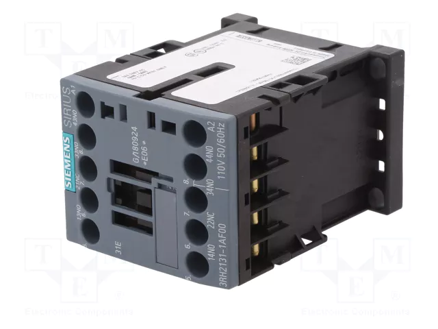 SIEMENS 3RH2131-1AF00 Contactor 4-polar 110VAC 10A S00