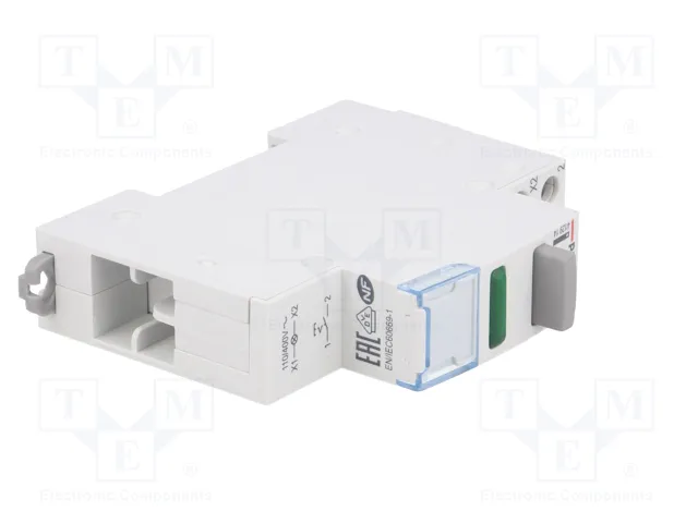 LEGRAND Interruptor de botón Biestable Gris con LED Verde