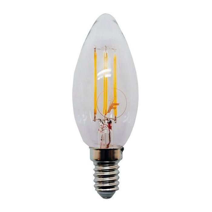 Fbright Bombilla vela filamento LED C35 E14 4 W 300 lm 2000 K Fbright Bombilla vela filamento LED C35 E14 4 W 300 lm 2000 K