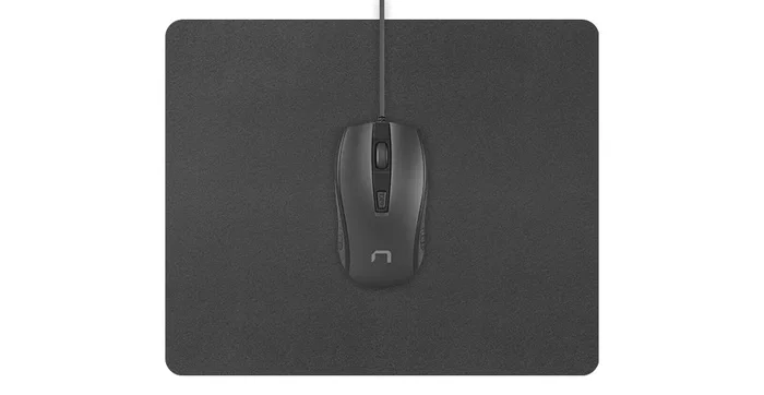 Natec NPP-2039 - Alfombrilla para Ratón Negro, Tela y Caucho con Base Antiderrapante, 250x210 mm