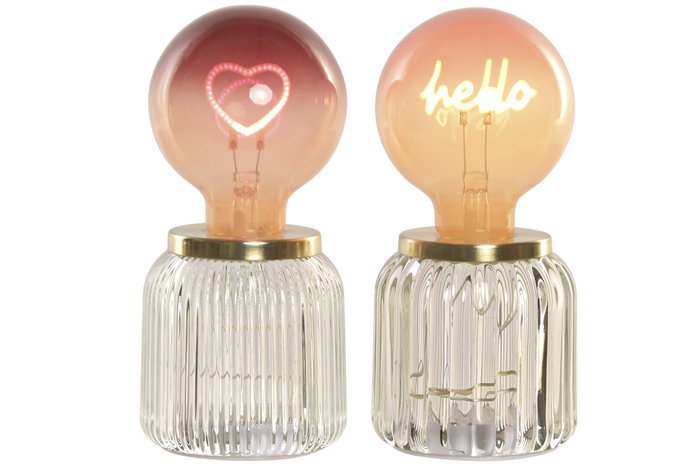 DKD Home Decor Decoración Luminosa Shabby Transparente Rosa 8.5x18x8.5 cm, 4 Unidades, LED, Cristal, Baterías AAA DKD Home Decor Decoración Luminosa Shabby Transparente Rosa 8.5x18x8.5 cm, 4 Unidades, LED, Cristal, Baterías AAA