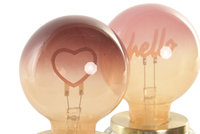 DKD Home Decor Decoración Luminosa Shabby Transparente Rosa 8.5x18x8.5 cm, 4 Unidades, LED, Cristal, Baterías AAA DKD Home Decor Decoración Luminosa Shabby Transparente Rosa 8.5x18x8.5 cm, 4 Unidades, LED, Cristal, Baterías AAA