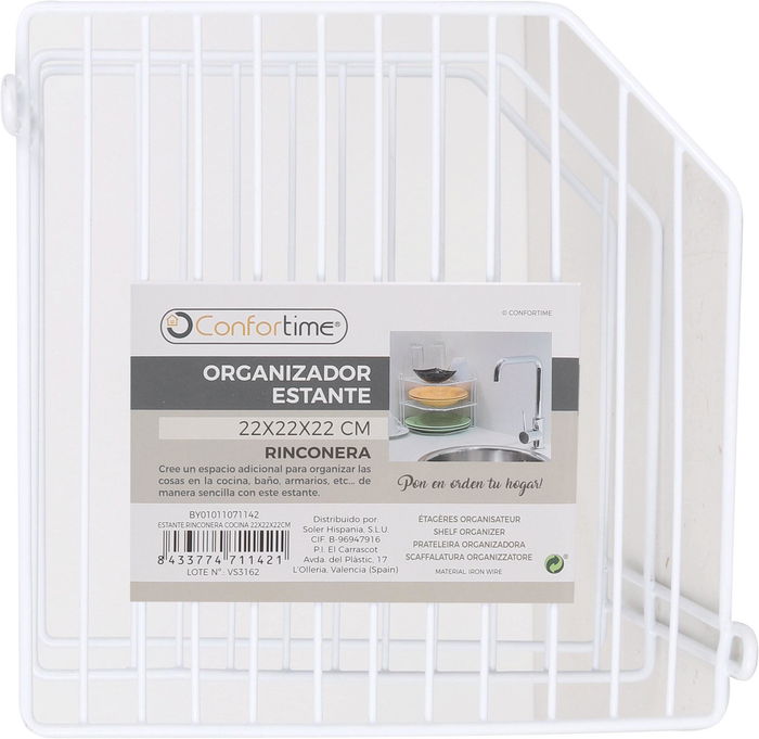 Confortime Estante Rinconera Cocina White 22 x 22 x 22 cm (8 Unidades)