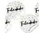 Arguval Rollo 250 Etiquetas Redondas Felicidades 4 cm Diámetro, Etiquetas Adhesivas Decoración Regalos