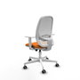 PIQUERAS Y CRESPO Silla de oficina Cilanco Naranja y Blanco