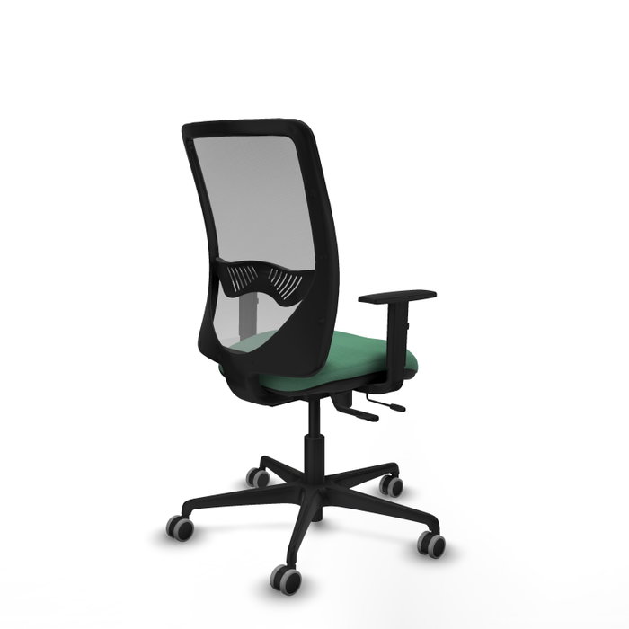 PIQUERAS Y CRESPO Silla de oficina Zulema con mecanismo Sincro/Traslack Verde esmeralda y Gris