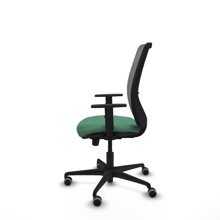 PIQUERAS Y CRESPO Silla de oficina Zulema con mecanismo Sincro/Traslack Verde esmeralda y Gris