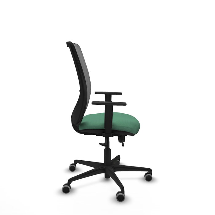 PIQUERAS Y CRESPO Silla de oficina Zulema con mecanismo Sincro/Traslack Verde esmeralda y Gris