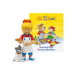 tonies - Toniebox Zubehör Hörmuschel Hörfigur Conni - Conni backt Pizza / Conni lernt Rad fahren para Toniebox - 6 Melodías, 40 min de Reproducción, Juguete Musical