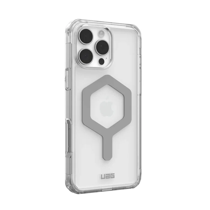 Urban Armor Gear Plyo Funda Compatible con Apple iPhone 16 Pro Max (6.9") | Transparente / Plata | Protección contra Caídas | MagSafe | Resistente a Golpes
