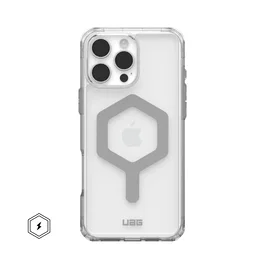 Urban Armor Gear Plyo Funda Compatible con Apple iPhone 16 Pro Max (6.9") | Transparente / Plata | Protección contra Caídas | MagSafe | Resistente a Golpes