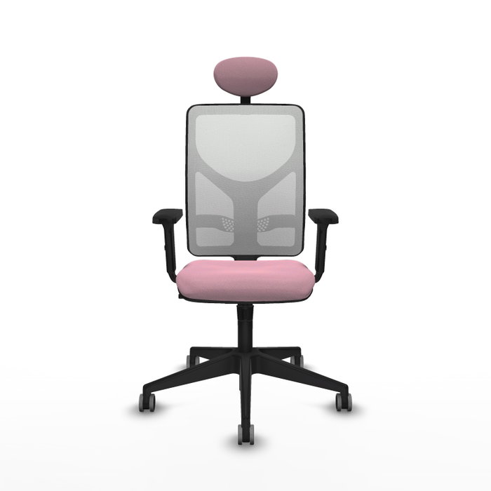 PIQUERAS Y CRESPO Silla de oficina Motilla Rosa y Blanco con mecanismo Sincro PIQUERAS Y CRESPO Silla de oficina Motilla Rosa y Blanco con mecanismo Sincro