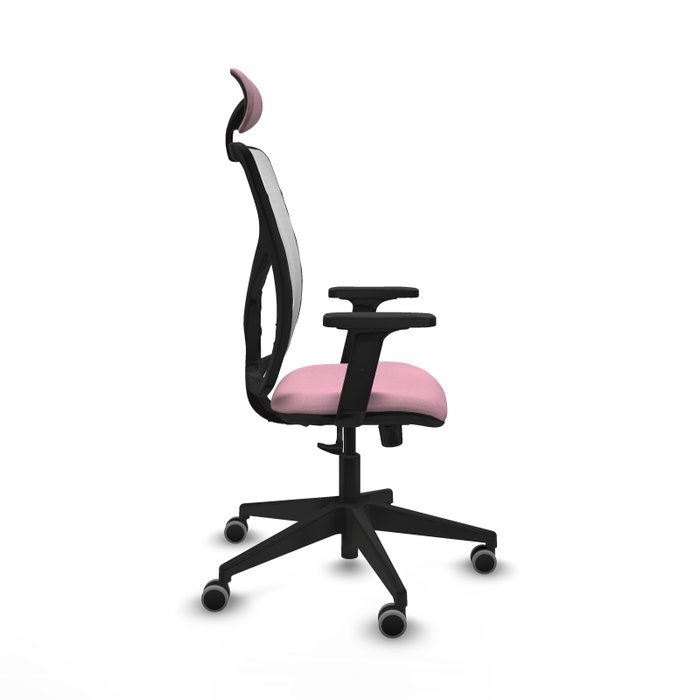 PIQUERAS Y CRESPO Silla de oficina Motilla Rosa y Blanco con mecanismo Sincro PIQUERAS Y CRESPO Silla de oficina Motilla Rosa y Blanco con mecanismo Sincro