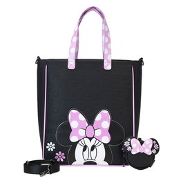 Loungefly Bolso Bandolera Minnie Disney Rock the Dots Floral con Monedero Desmontable Piel Vegana 29.21x10.16x33.02cm