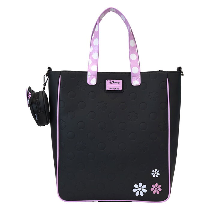 Loungefly Bolso Bandolera Minnie Disney Rock the Dots Floral con Monedero Desmontable Piel Vegana 29.21x10.16x33.02cm