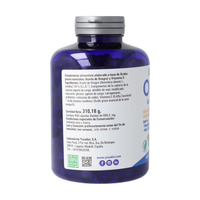 YNSADIET Onagra 500mg + Vitamina E 10mg 450 perlas