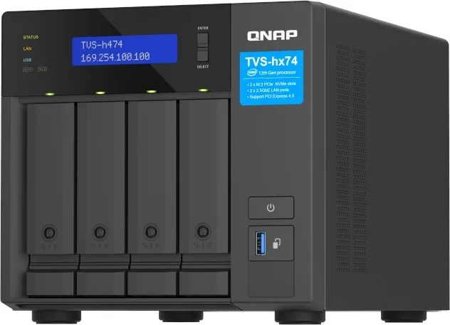 QNAP TVS-H474-PT-8G NAS de torre con Intel Pentium Gold y 8 GB DDR4