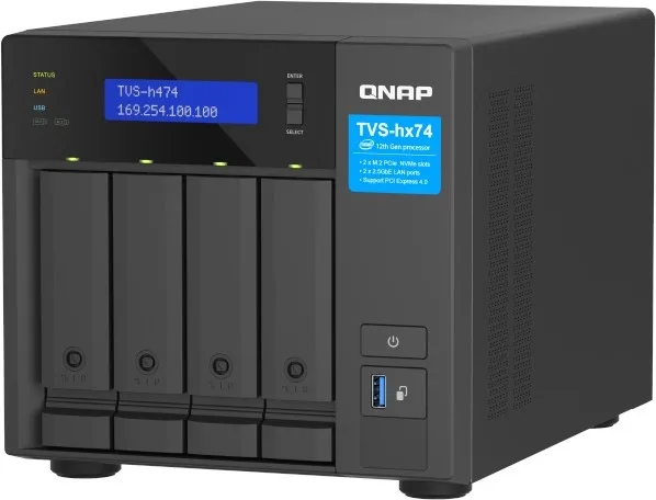 QNAP TVS-H474-PT-8G NAS de torre con Intel Pentium Gold y 8 GB DDR4