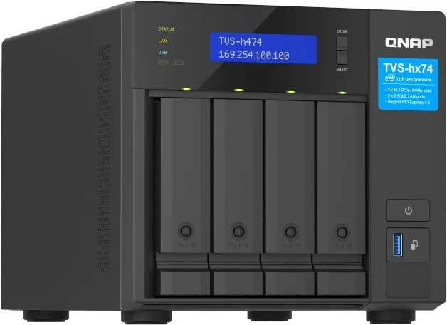 QNAP TVS-H474-PT-8G NAS de torre con Intel Pentium Gold y 8 GB DDR4