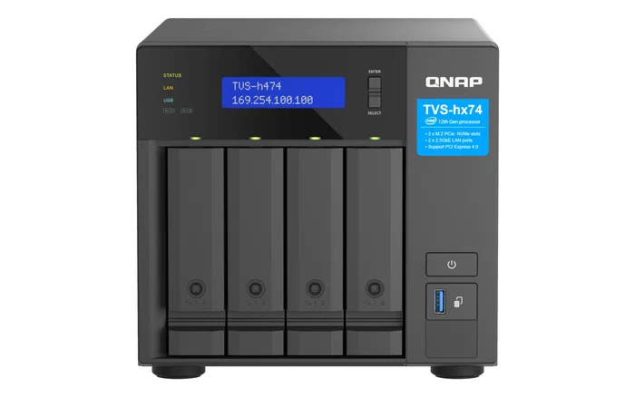 QNAP TVS-H474-PT-8G NAS Torre Intel Pentium Gold 8 GB DDR4 Negro QNAP TVS-H474-PT-8G NAS Torre Intel Pentium Gold 8 GB DDR4 Negro